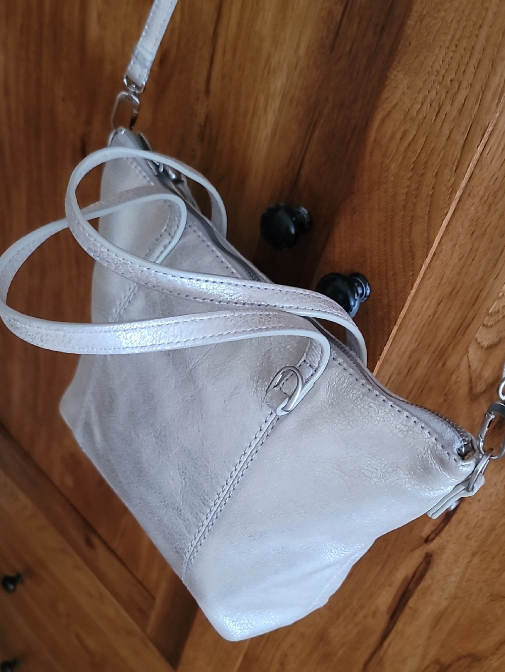 HOBO Crossbody Metallic Leather Bag - Picture 3 of 8
